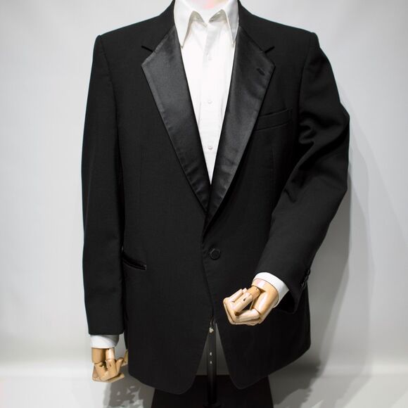 Vintage Christian Dior Monsieur Tuxedo Dinner Jacket Made in USA Men Size 43R - Picture 1 of 11